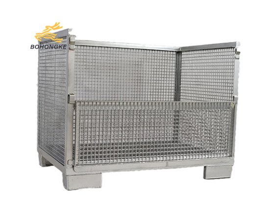Hot-Galvanized Stackable Wire Mesh Container