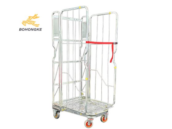 Steel 3-Sided Roll Cage Trolley Features