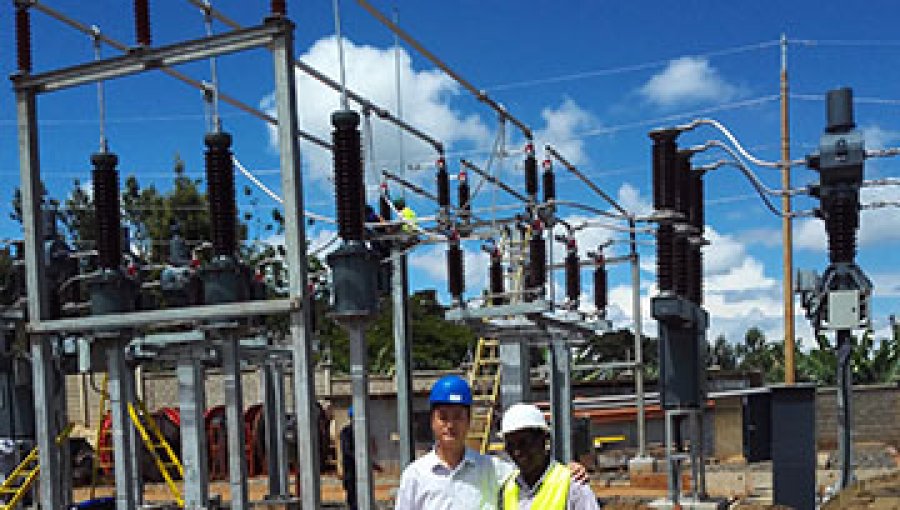 Visita de la instalación de cable OPGW en África