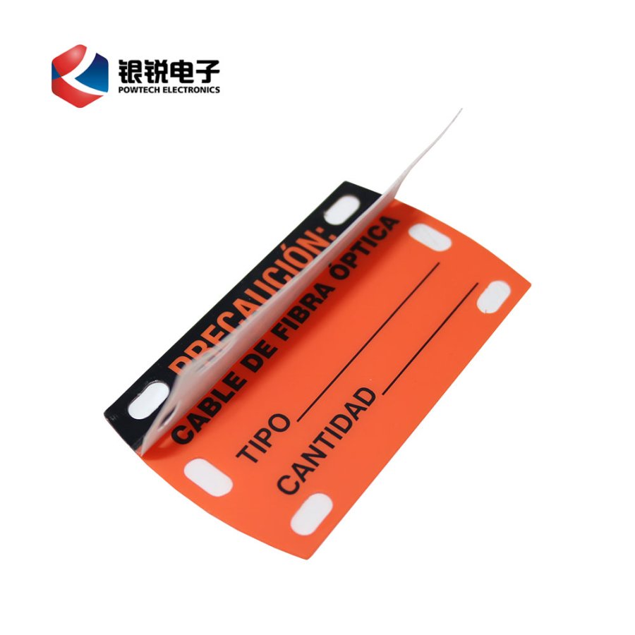 Auto-laminating Write-On cable Tag (en inglés)