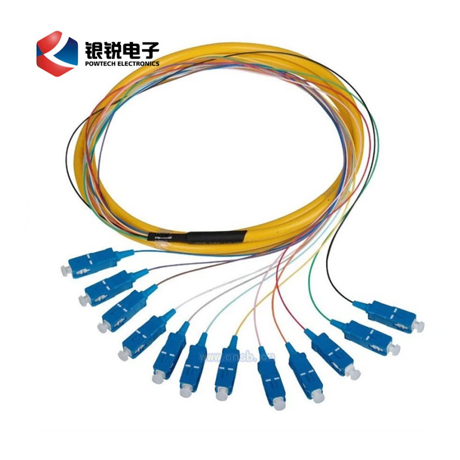 12 fibras ópticas Pigtail