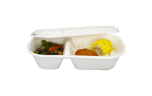 Disposable Sugarcane Fast Food Bowl 850ml 2 Cells