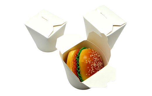 16oz White Paper Takeawy Hamburger Box