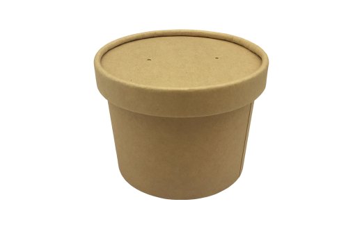 Eco-Friendly Kraft Paper Soup Bowl with Lid 12oz