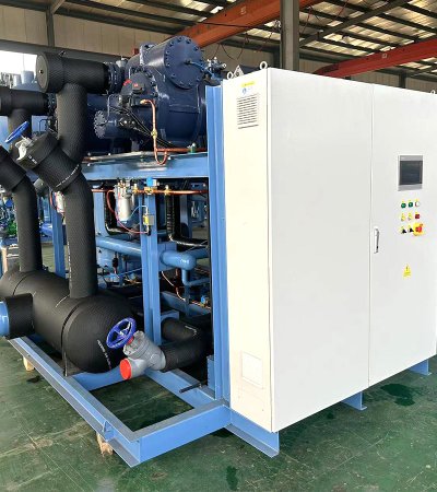 High Performance Lubricated Water Cooled Industrial Refrigeration Screw Compressor with AC Power