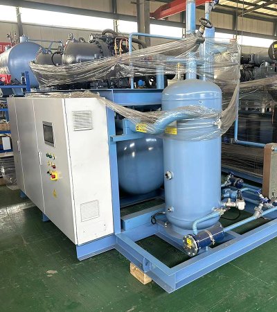 High Efficiency Water Cooled AC Power Lubricated Industrial Refrigeration Compressor Unit