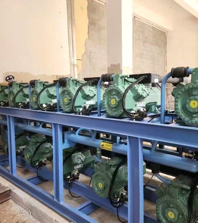 Efficient Water Cooled AC Power Lubricated Industrial Refrigeration Compressor Unit