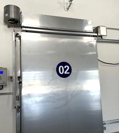 Electric Stainless Steel Sliding Door for Cold Storage Areas