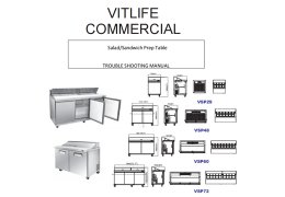 Trouble Shooting Manual-salad prep table
