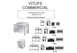 Trouble Shooting Manual-Mega top salad prep table