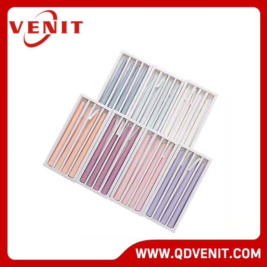 Scented Taper Candles with Paper Box & PVC Lid