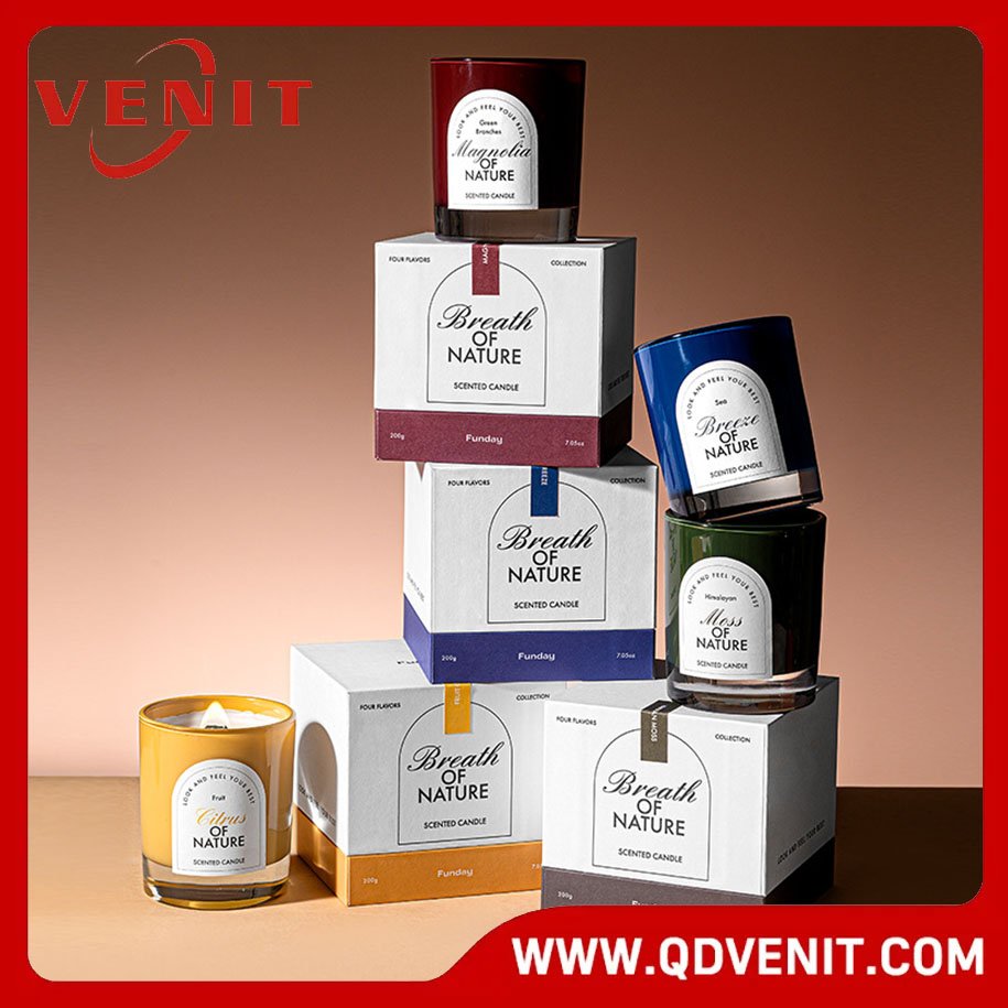 Heavy-Bottomed Glass Scented Candle with Gift Box