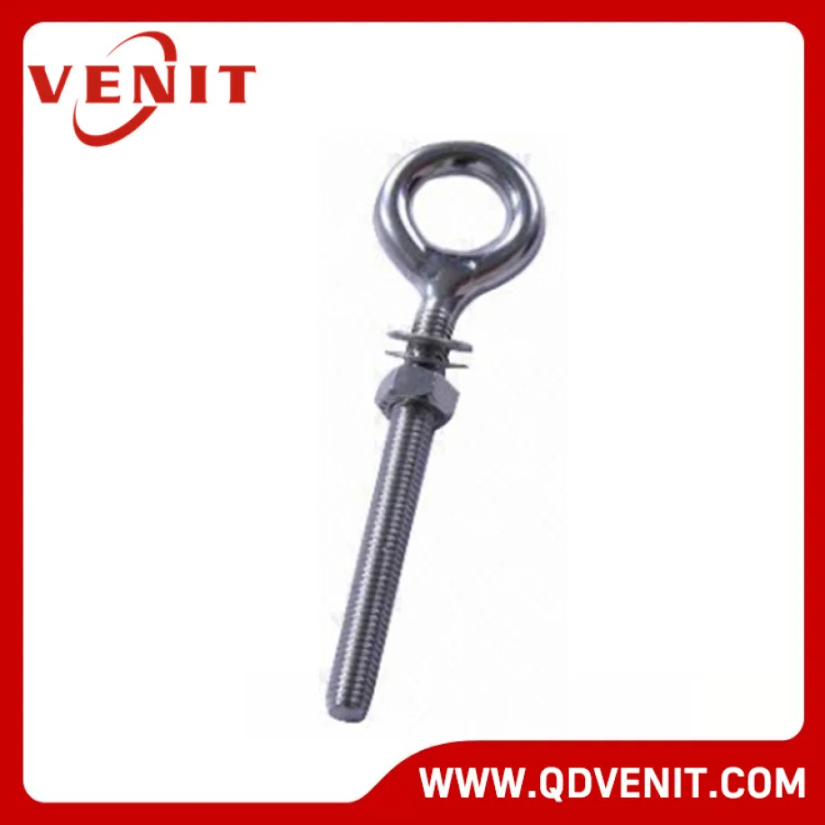 Stainless Steel Long Type Welded Eye Bolt with Washer and Nut