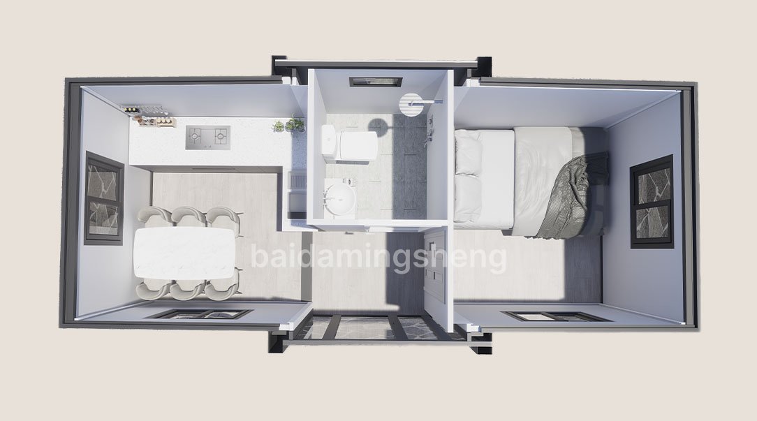 10ft one bedroom, one living room