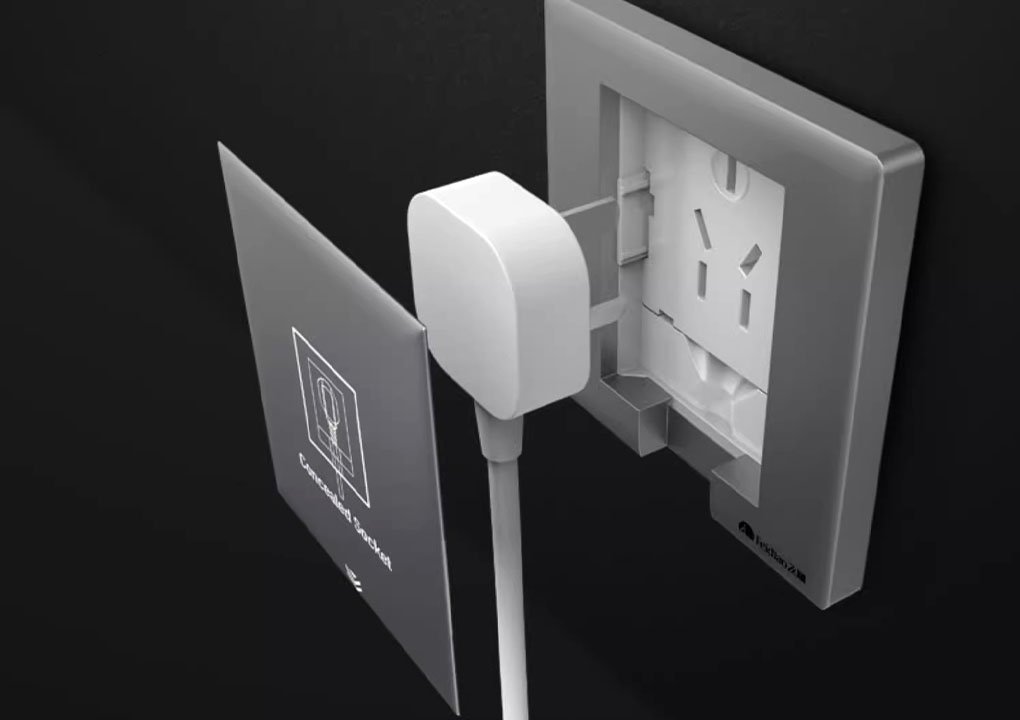 Feidiao embedded socket for hidden refrigerator