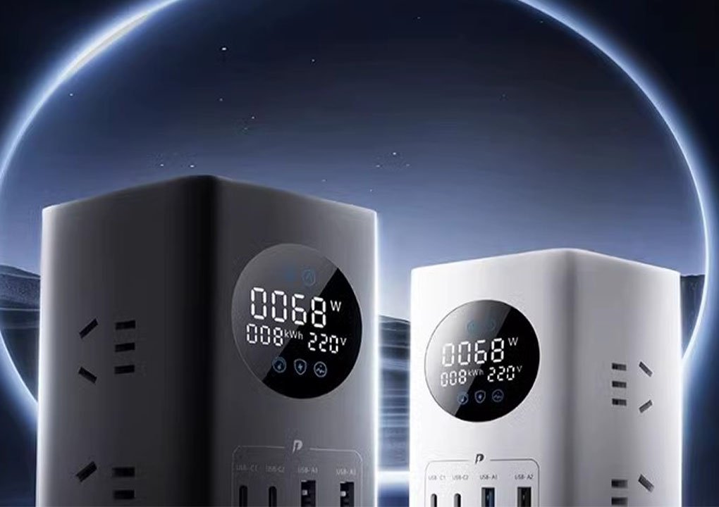 Bull small electric compartment fast charging intelligent digital display vertical socket