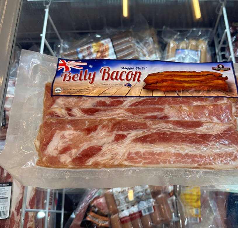 Belly bacon vacuum packaging