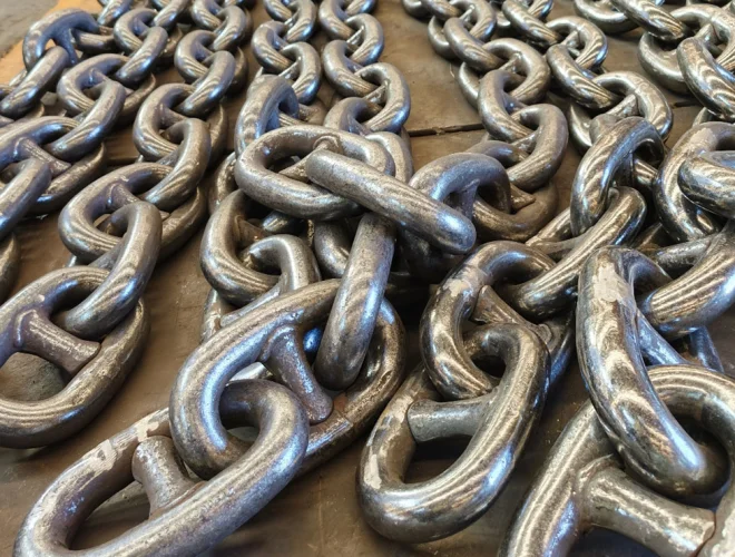 Cadena de ancla con eslabones tipo perno Cadena para peces de acuicultura