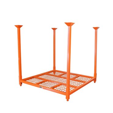 60" * 60" Stacking Tyre Rack With Wire Mesh Decking