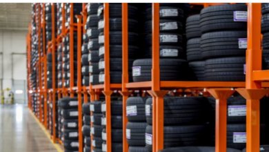 Folding tire rack