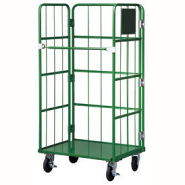 Steel Wire Mesh  Roll Container Trolley
