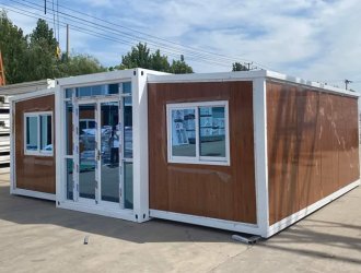 High Quality 20ft Steel Double-Winged Container House Prefabricated Flat Pack Folding Container Building