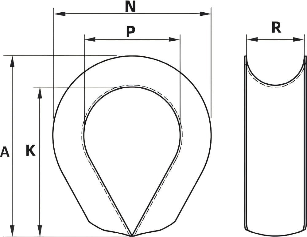 Drawings of Rope K3 Thimble HDG Drawings of Rope K3 Thimble HDG