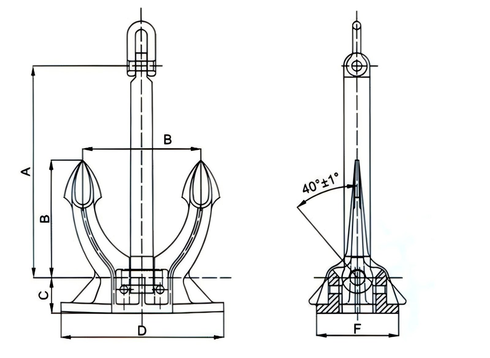 Drawings of Marine Spek Anchor Stockless Anchor Drawings of Marine Spek Anchor Stockless Anchor