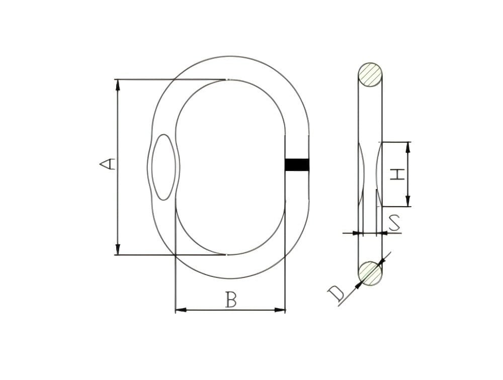 Drawings of G80 Master Link Forged Chain Sling Drawings of G80 Master Link Forged Chain Sling