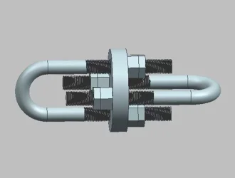 Chain tensioner Dogbone Shackle 3D