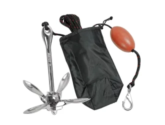New 7lbs Foldable Grapnel Anchor 316 Stainless Steel 