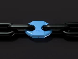 The flat serrated link for mining ring chain application