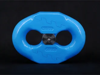 The flat serrated link for mining ring chain