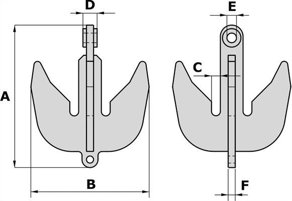 Drawings of Chain Grapnel Hook Drawings of Chain Grapnel Hook