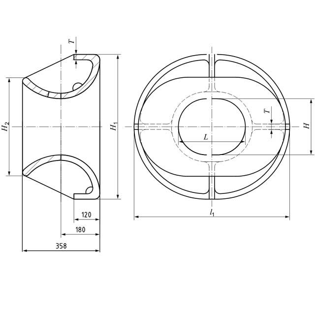 Drawings of ISO13728 Panama Chock Type b Drawings of ISO13728 Panama Chock Type b