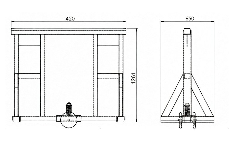prevent the trailer from scratch.  Different breaking load and dimensions available upon request. The standard height is 1250mm which is dimensioned for standard trucks, but special height models can be manufactured upon request.  The new Trailer Jack from SMEOCEAN makes a valuable contribution to enhanced safety when loading and unloading semi-trailers and swap bodies.  The telescopic loading support prevents unhitched semi-trailers from tipping over when driven over by industrial trucks or in the event of load changes. Like a third leg, the support is positioned under the front edge or suspension area of the semi-trailer or swap body.  Trade associations require additional support equipment to be in place when loading and unloading semi-trailers.  Benefits:  Simple handling,fast positioning,Compact design   Ball-bearing-mounted head plate   Breaking load is usually between 80T and 120T.     Drawing of Trailer Horses Lashing Equipment: