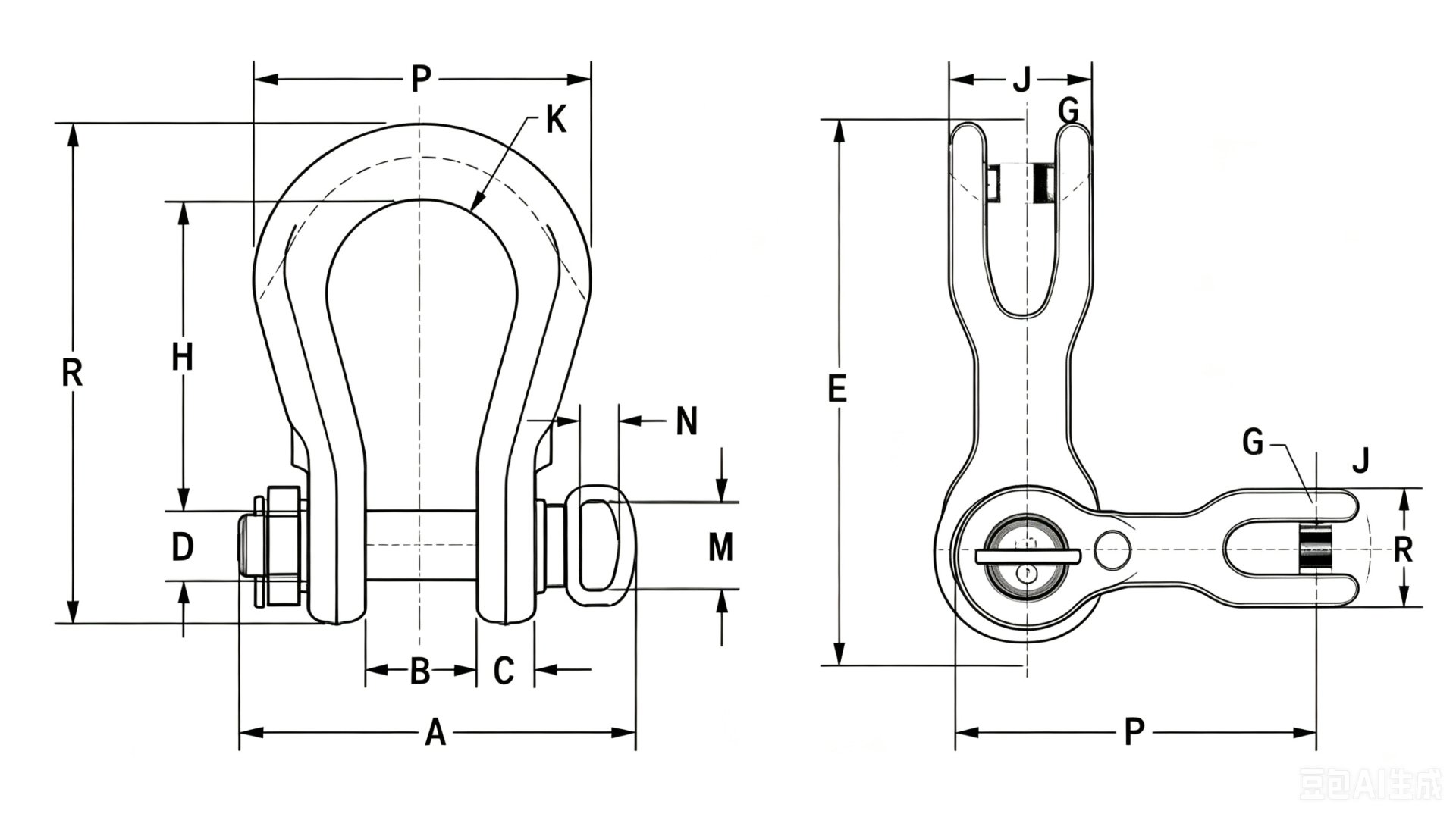 DG2160 Wide Body Shackle