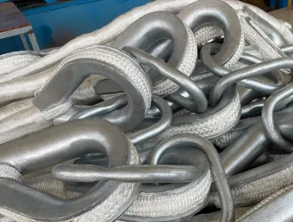 Bulk order of HDG Rope K3 Thimbles with Master Links ready for shipment