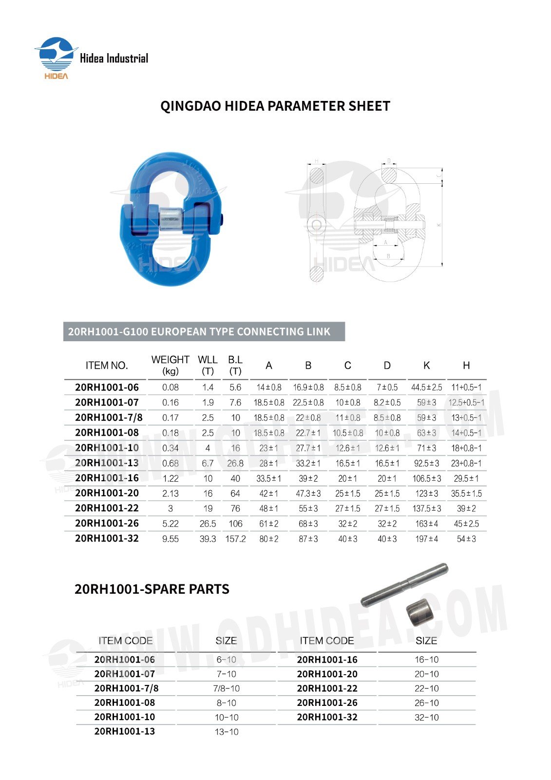 G100 Connecting Link Specification