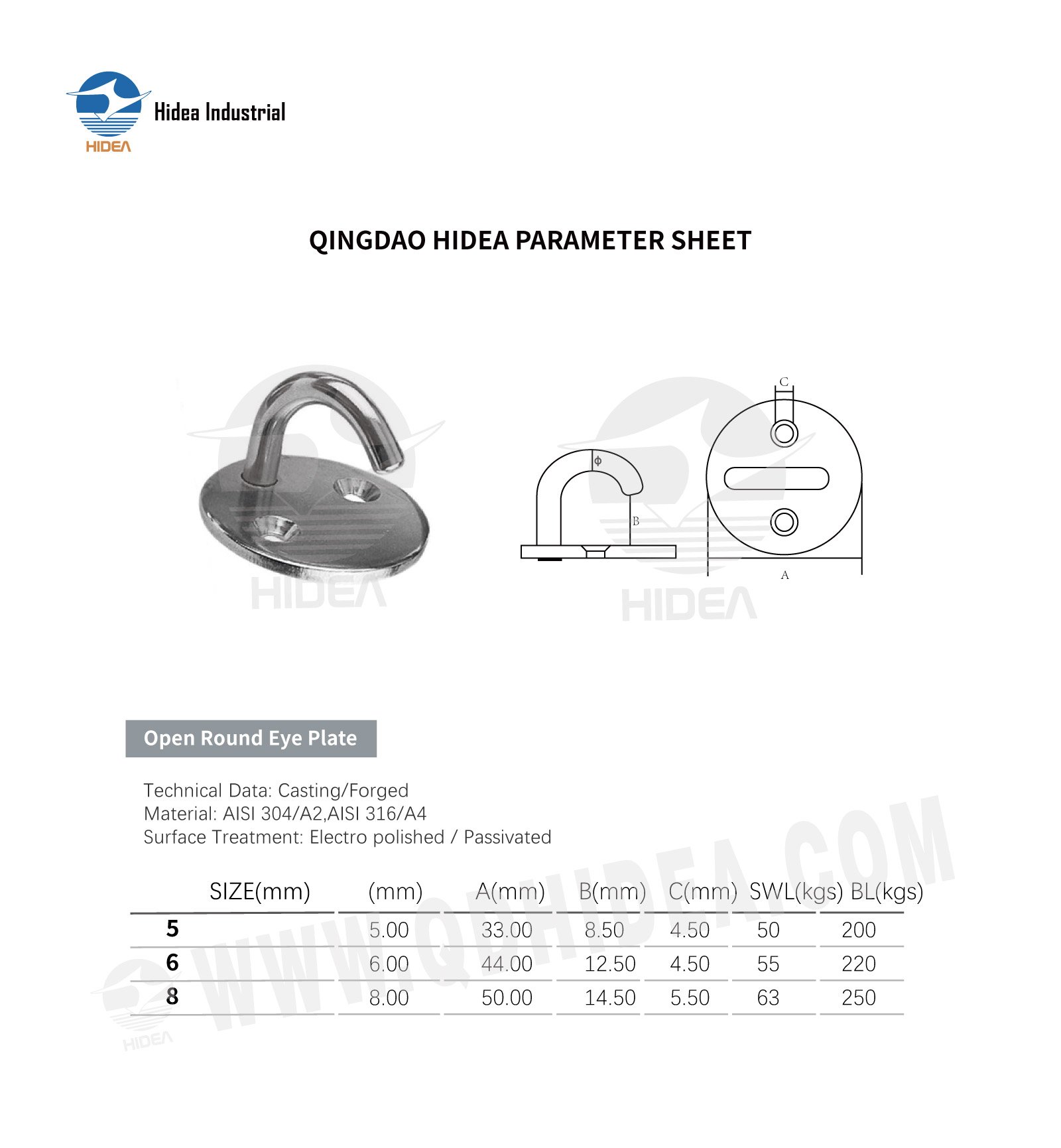 Round Hook Deck Plate Specification