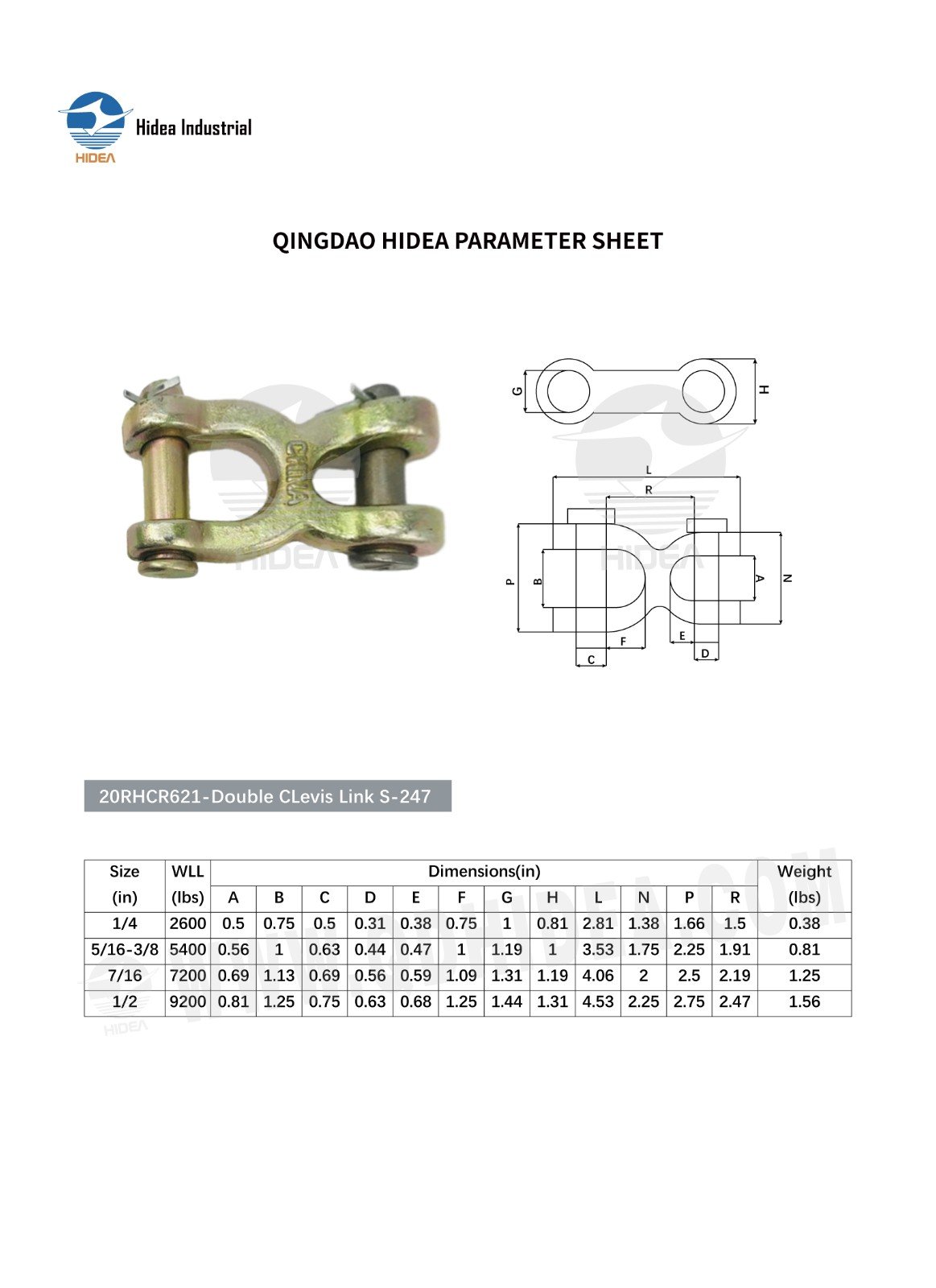 Forged X Type Connecting Link Specification