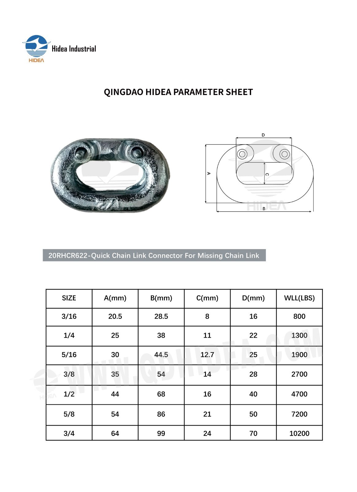 Forged Quick Chain Link Connector Specification