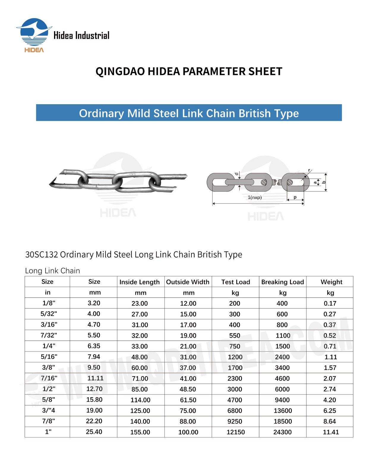 HIDEA Ordinary Long Link Chain