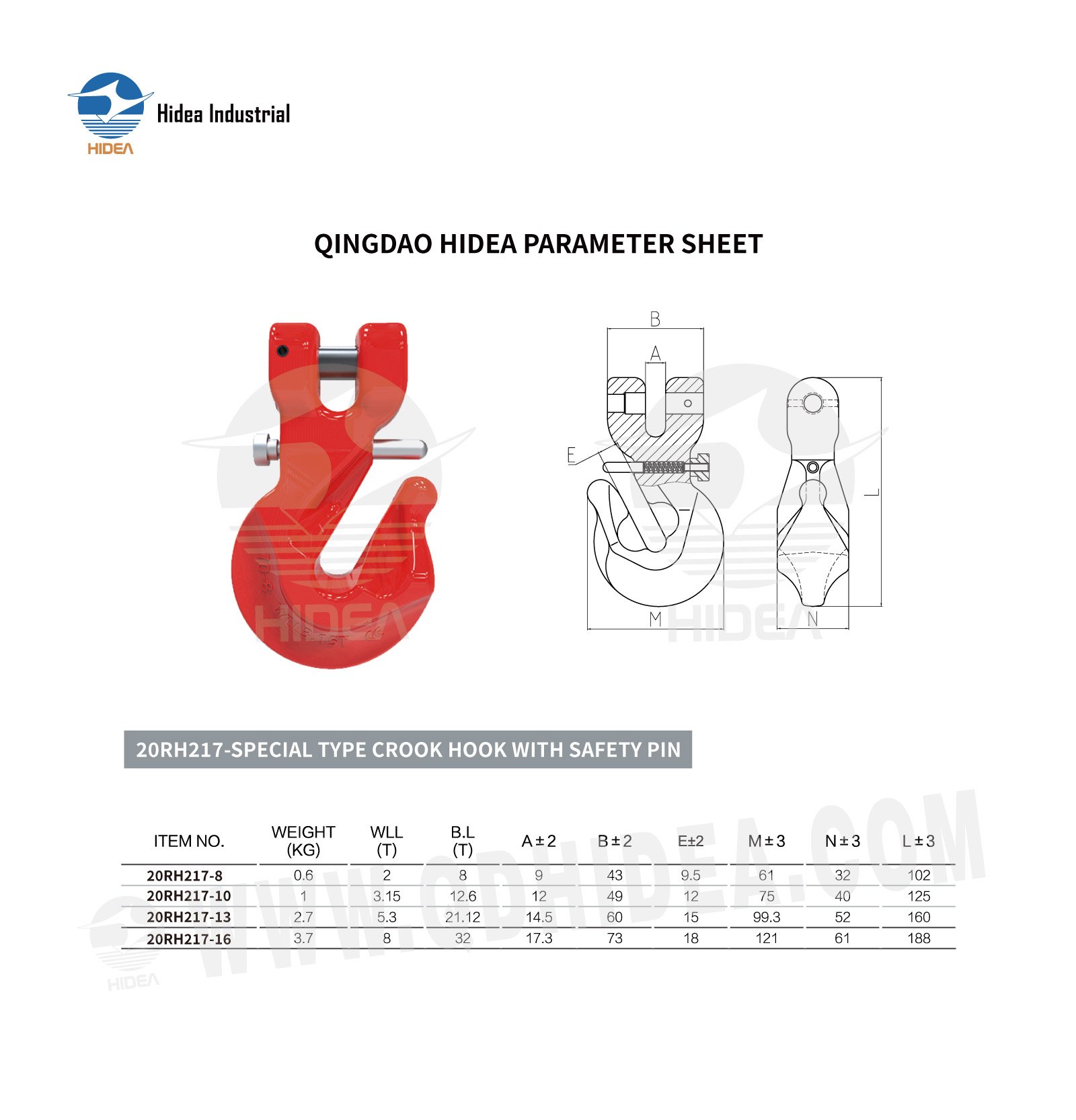 HIDEA G80 Crook Grab Hook with Safety Pin