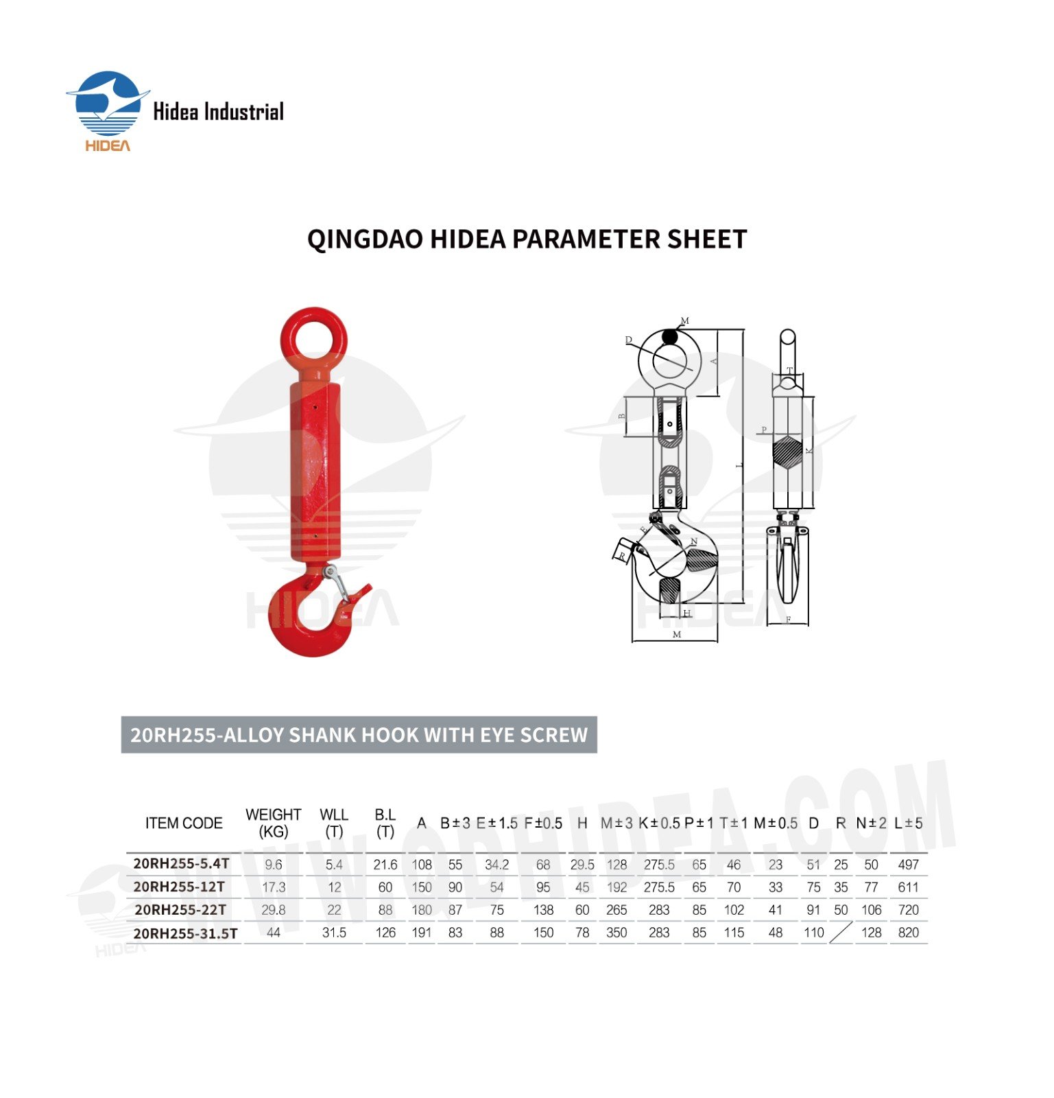 HIDEA G80 Eye Shank Hook with Screw