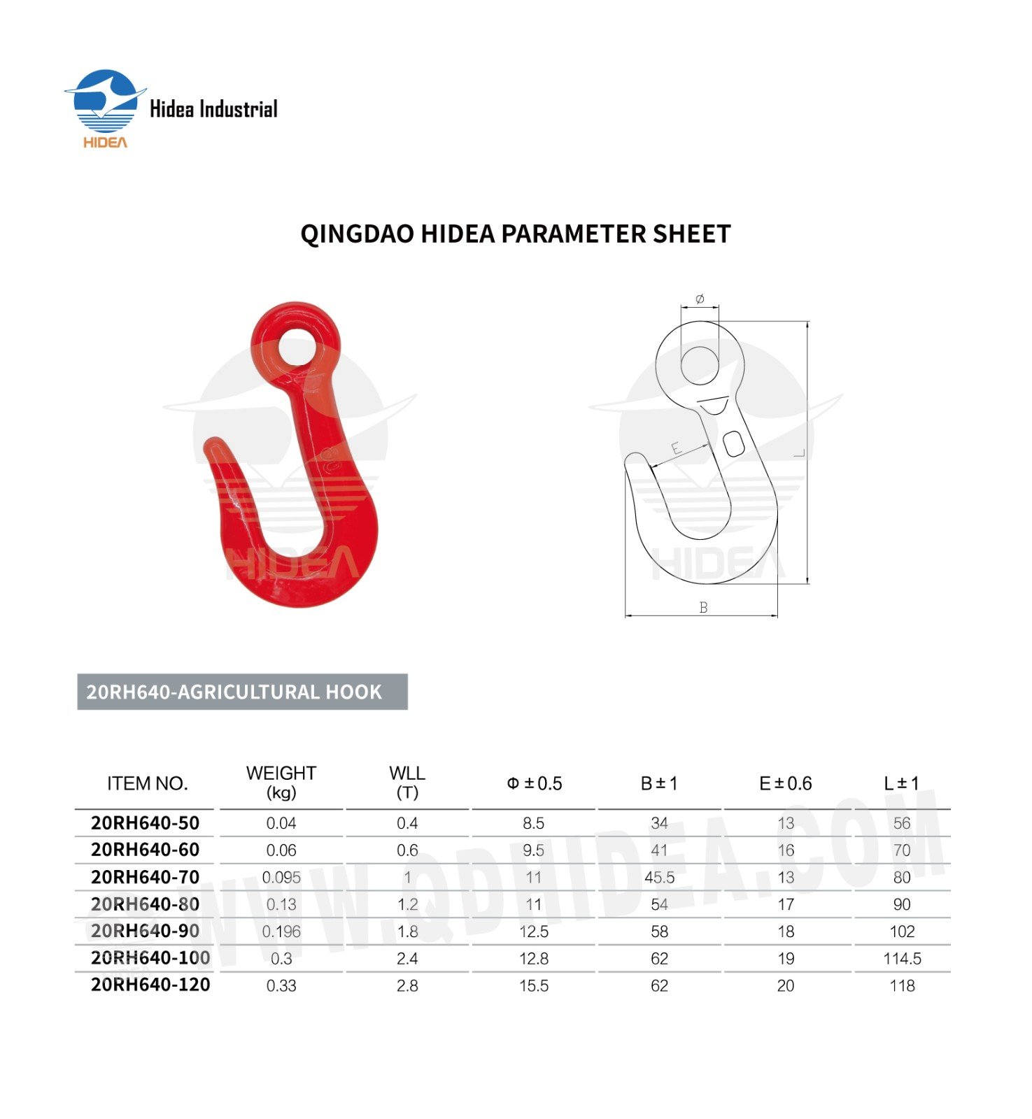 HIDEA Grade 80 Agricultural Hook 