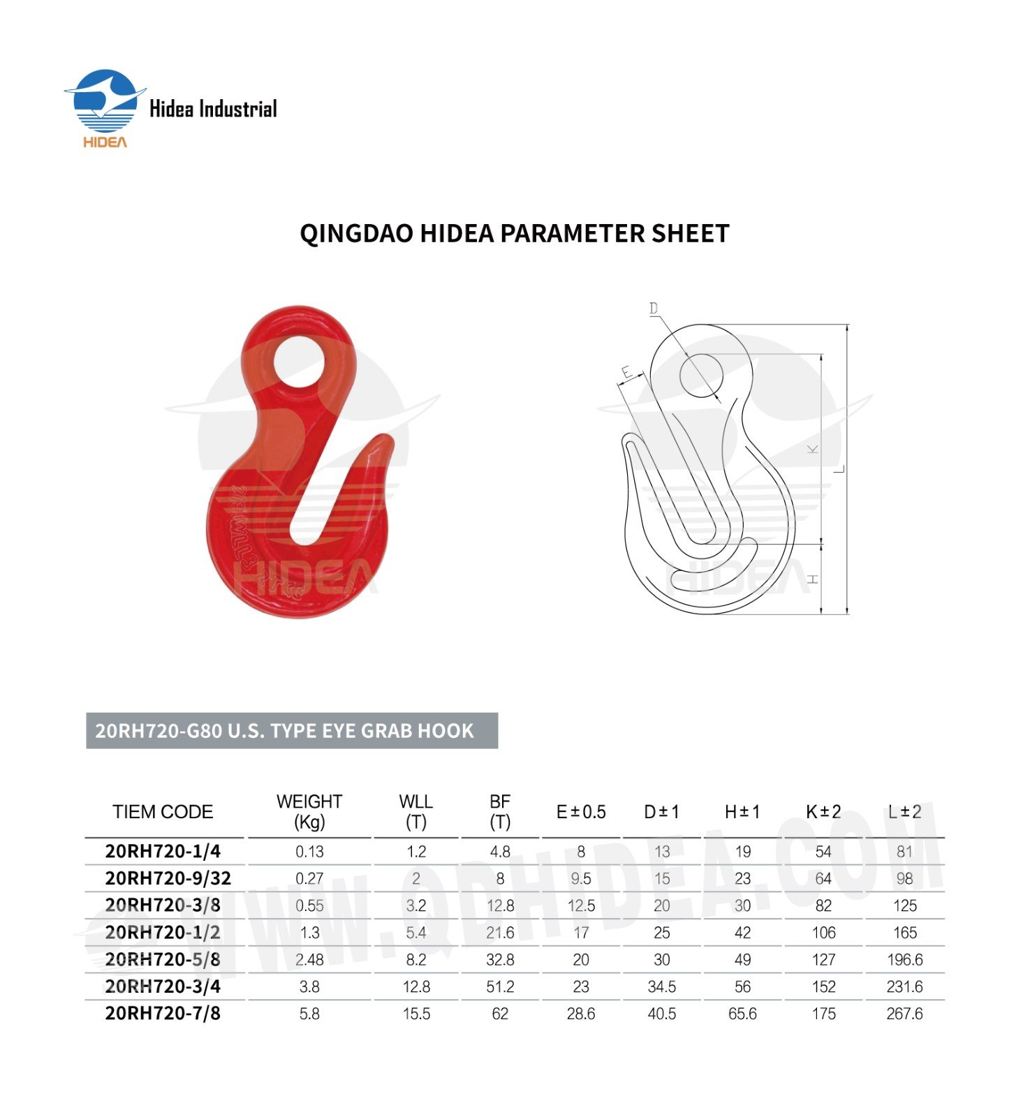 HIDEA G80 US Type Eye Grab Hook