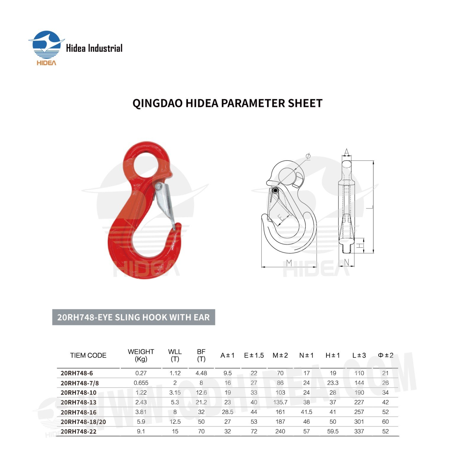 HIDEA G80 Eye Sling Hook with Ear