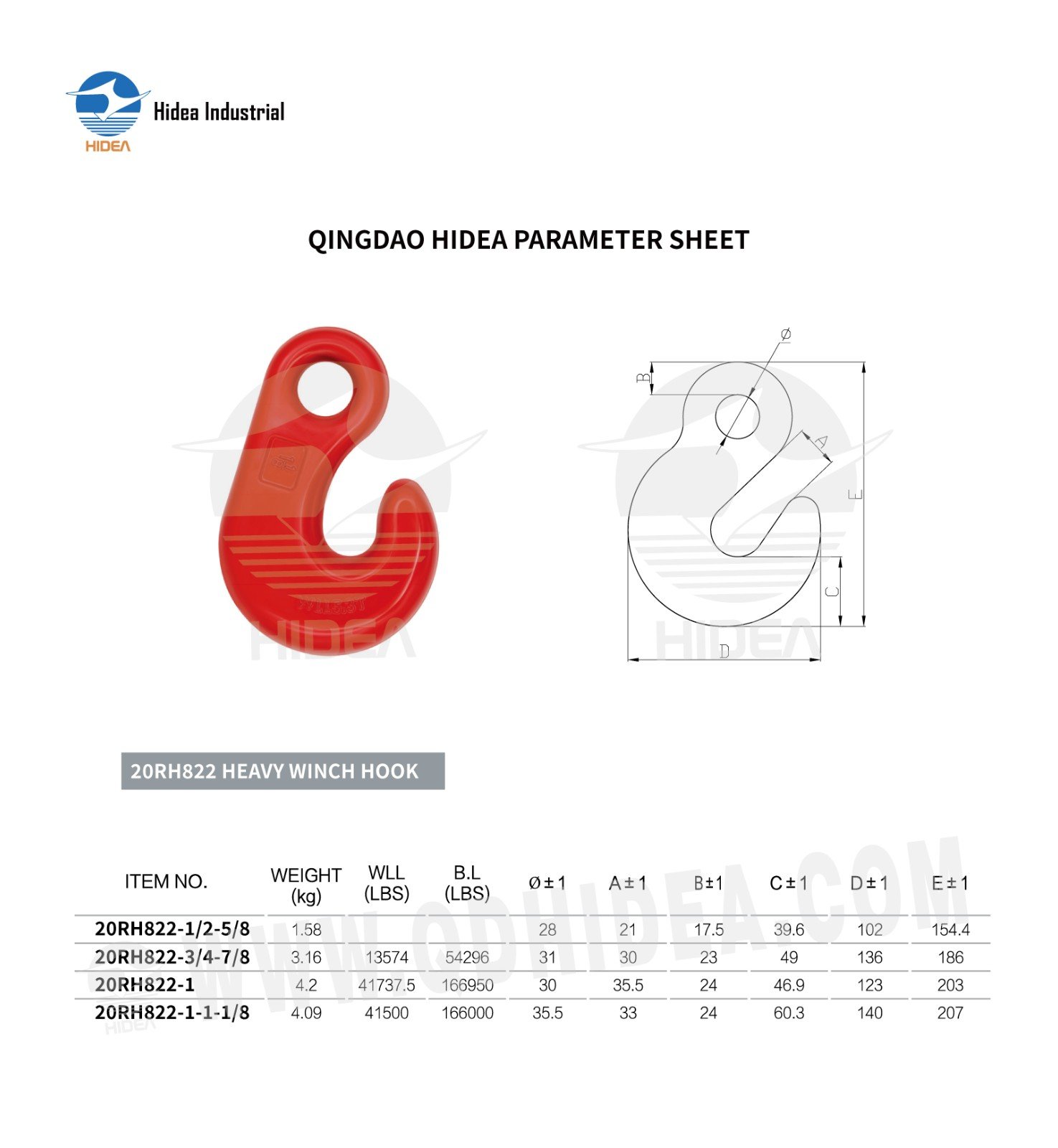 HIDEA G80 Heavy Winch Hook