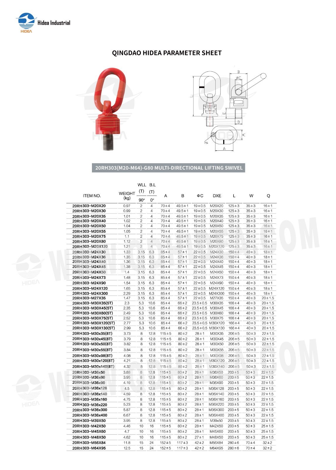 HIDEA G80 Swivel Hoist Ring